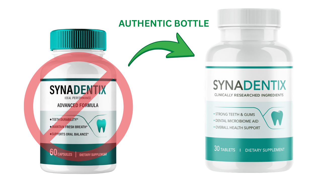 Official vs Fake SynaDentix Bottle Comparison